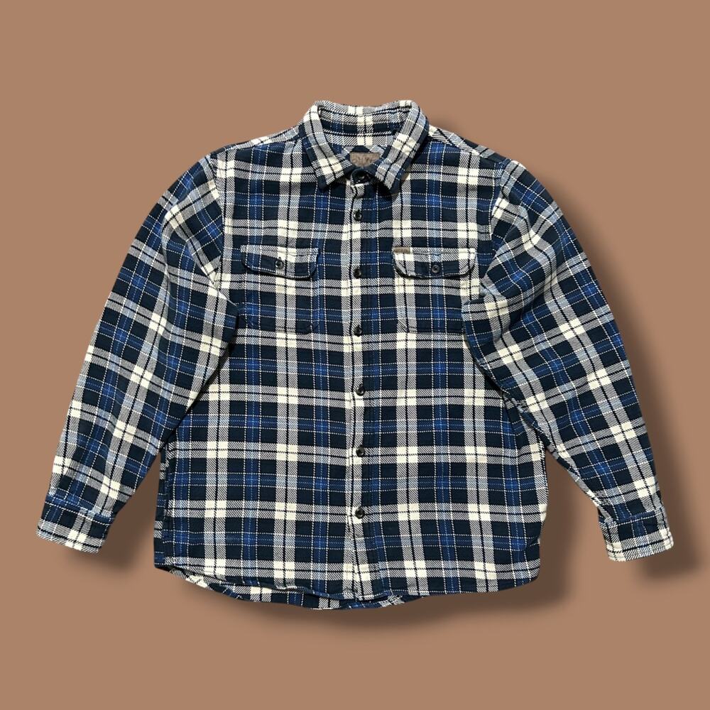 Vintage Heavy Flannel Orvis Jacket Shirt Long Sleeve Button Up 90s Cotton Medium